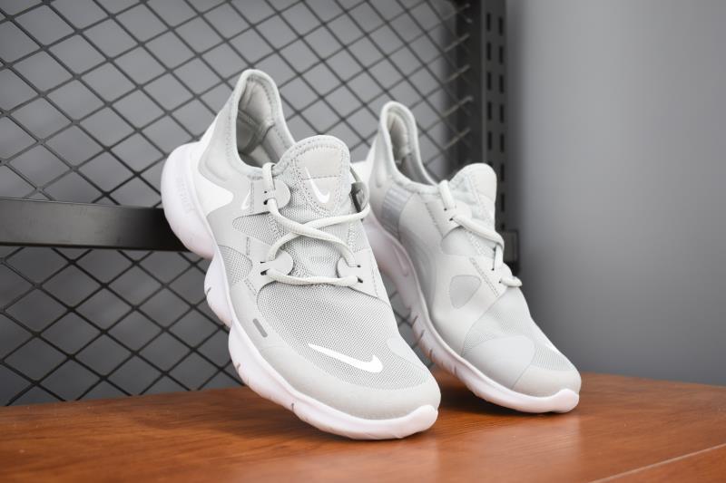 2020 Men Nike Free 5.0 Grey White Running Shoes
